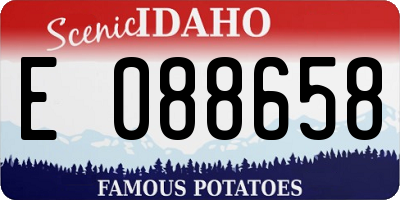 ID license plate E088658
