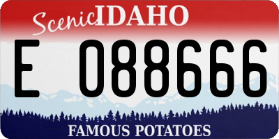 ID license plate E088666