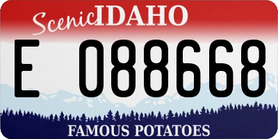 ID license plate E088668