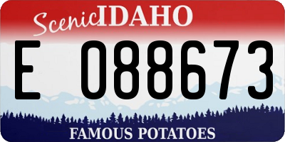 ID license plate E088673