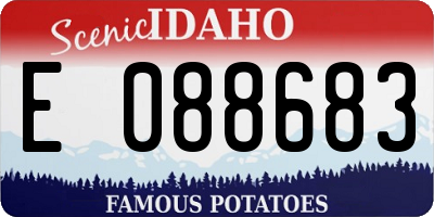 ID license plate E088683