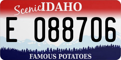 ID license plate E088706