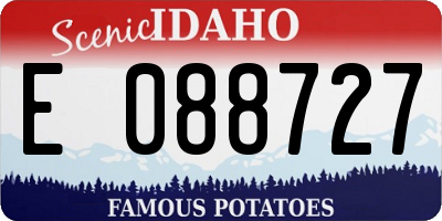 ID license plate E088727