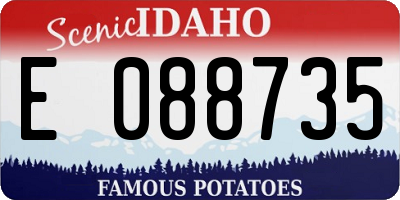 ID license plate E088735