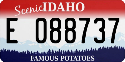 ID license plate E088737