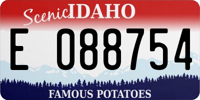 ID license plate E088754