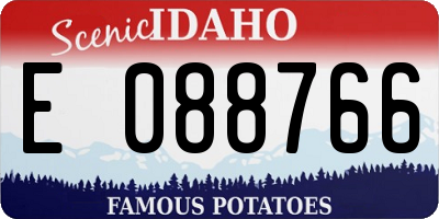 ID license plate E088766