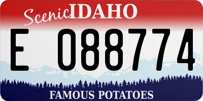 ID license plate E088774