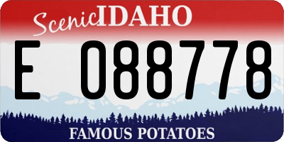ID license plate E088778