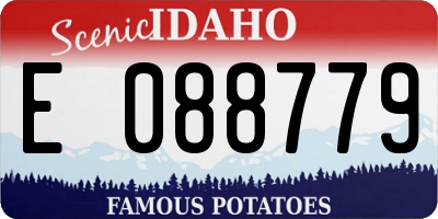 ID license plate E088779