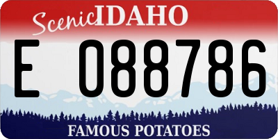 ID license plate E088786