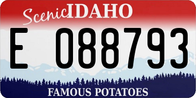ID license plate E088793