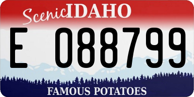 ID license plate E088799