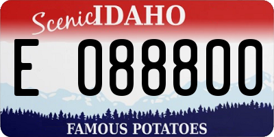 ID license plate E088800