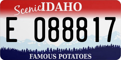 ID license plate E088817