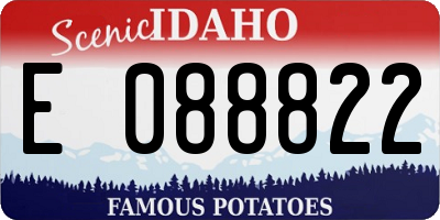 ID license plate E088822