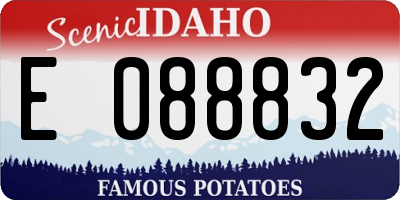ID license plate E088832