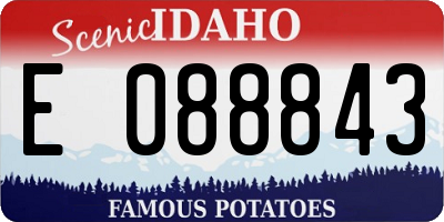 ID license plate E088843