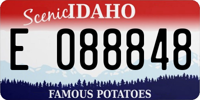 ID license plate E088848