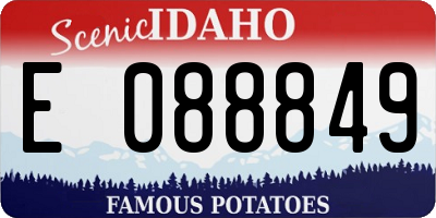 ID license plate E088849