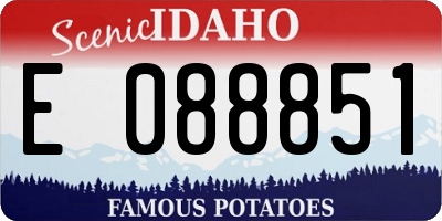 ID license plate E088851