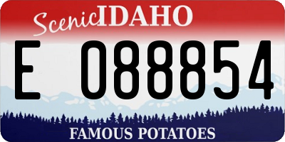 ID license plate E088854