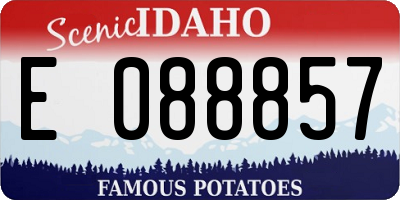 ID license plate E088857