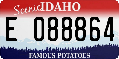 ID license plate E088864