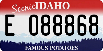 ID license plate E088868