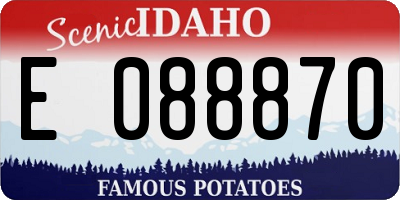 ID license plate E088870