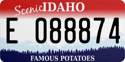 ID license plate E088874