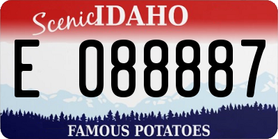 ID license plate E088887