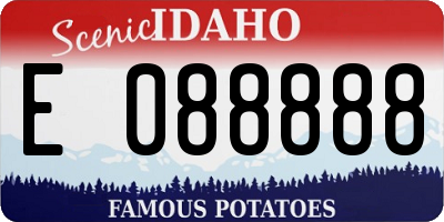 ID license plate E088888