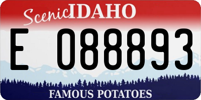 ID license plate E088893