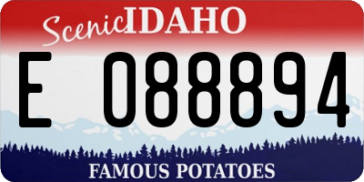 ID license plate E088894