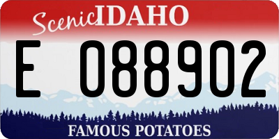ID license plate E088902
