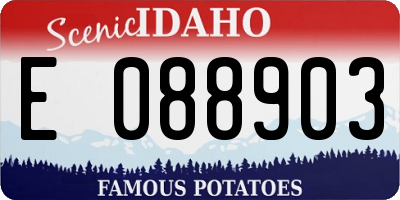 ID license plate E088903
