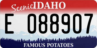 ID license plate E088907