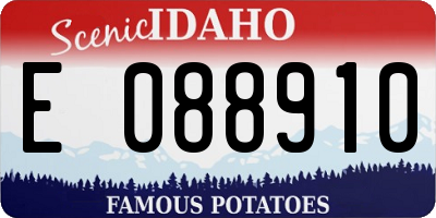 ID license plate E088910