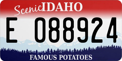 ID license plate E088924