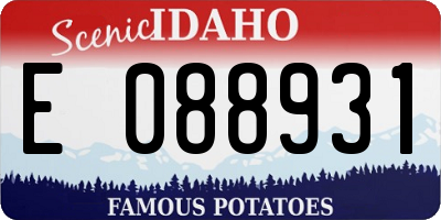 ID license plate E088931
