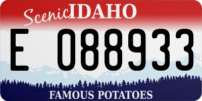 ID license plate E088933