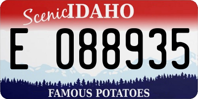ID license plate E088935