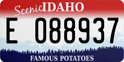 ID license plate E088937