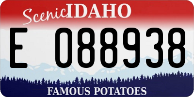ID license plate E088938