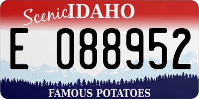 ID license plate E088952