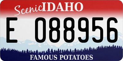 ID license plate E088956