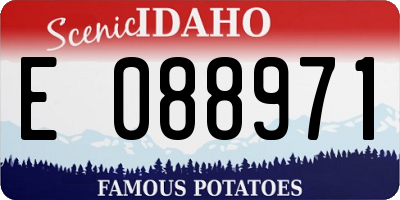 ID license plate E088971