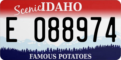 ID license plate E088974