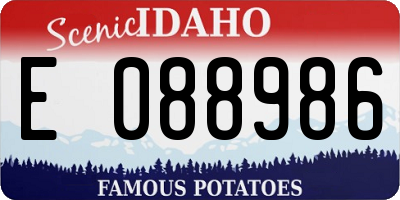 ID license plate E088986